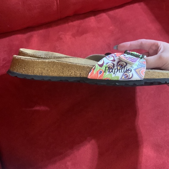 Rare Birkenstock Papillio Madrid Sandals African Wax Pink Birks Slides Size 39 8 - Picture 4 of 7